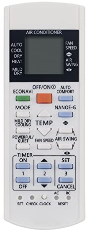 ALLIMITY Reemplazo de Mando a Distancia Aire Acondicionado adaptar por Panasonic Air Conditioner A75C3300 A75C3208 A75C3706