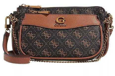 GUESS Damen Umhängetasche Nell braun/cognac One Size