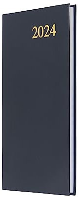 Collins Debden Essential Terminplaner Wochenplaner 2024-2024 Planer Terminplaner, Soft-Touch, flexibler Einband, kleiner Taschenkalender 2024 (Blau)