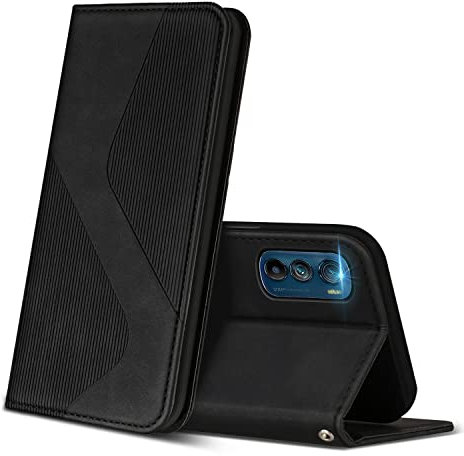 ZONNAVI Coque pour Motorola Edge 30, Premium Étui Housse en Cuir de Protection avec [Emplacements Cartes] [Magnetique], Clapet Folio Portefeuille pour Motorola Moto Edge 30 (Noir)