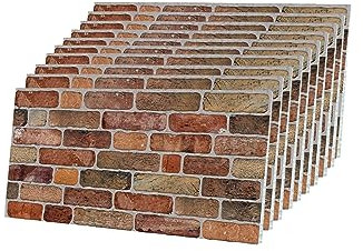 IZODEKOR Wandverkleidung Steinoptik Styropor 3D Wandpaneele - Verblender Steinoptik für Küche, Badezimmer, Balkon, Schlafzimmer, Wohnzimmer, Küchenrückwand und Teras | Kreuzstadt (10 x Stück Paneele)
