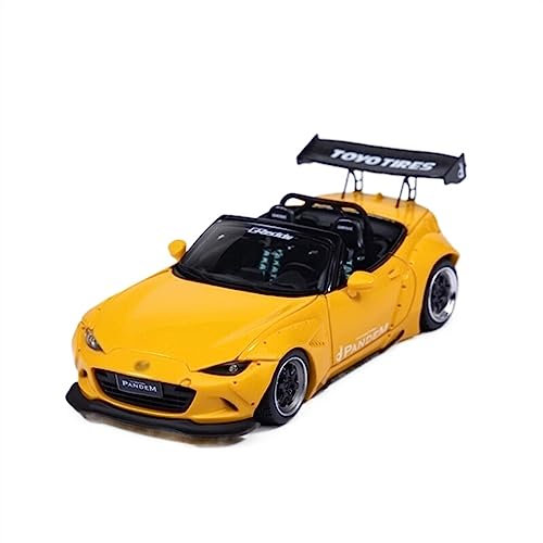 RSFIL Modellauto 1:64 for Mazda MX-5 Pandem Scale Druckgussautomodell Miniaturauto Sammlerfahrzeug Spielzeug Gelb