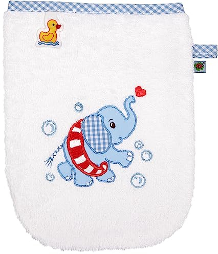 Die Spiegelburg - Waschhandschuh Elefant, hellblau - BabyGlück, 18742