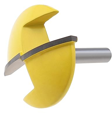 eMagTech 6,35 mm Schaft, horizontaler Kronenfräser, Kronenkappe, Formfräser, Holzbearbeitung, Schneidwerkzeug zum Schneiden von Massivholz, Sperrholz, MDF, 44 mm Breite, 11 mm Schnitttiefe