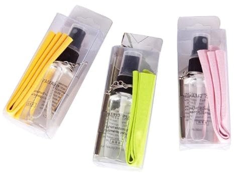 Hyclam Kit de nettoyage pour lunettes, comprend un spray nettoyant pour lentilles, un chiffon doux, un tournevis pour les réparations et les ajustements