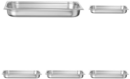 HENDI Gastronormbehälter, Temperaturbeständig von -40° bis 300°C, Heissluftöfen-Kühl- und Tiefkühlschränken-Chafing Dishes-Bain Marie, Stapelbar, 9L, GN 1/1, 530x325x(H) 65mm, Edelstahl