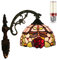 Uziqueif Wandlampe Schlafzimmer, Wandlampe Innen, E27 Bettlampe, Wandstrahler, Wandlicht, Wandbeleuchtung, Flurlampe, Wall Light, Retro Wand Lampe aus Buntglas, Dragonfly k