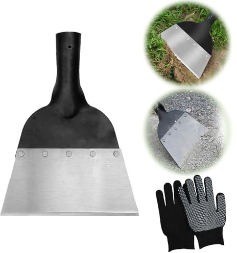 HEDMON Pelle de Jardin,Pelle Jardinage Pelle de Nettoyage de Jardin Multifonction Pelle Plate en Acier Outil de Désherbage pour Plantation Désherber Planter Dégivrer en Extérieur(sans poignée)