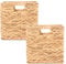OHS Cube Storage Boxes Set of 2 Paper Rope, Foldable Storage Cubes Set Home Bathroom Living Room Collapsible Storage for Toys Blankets Books Clothes, Natural