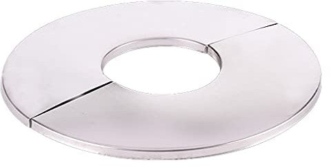 Piastra di copertura autoadesiva per rubinetto doccia con flangia divisa in acciaio inox