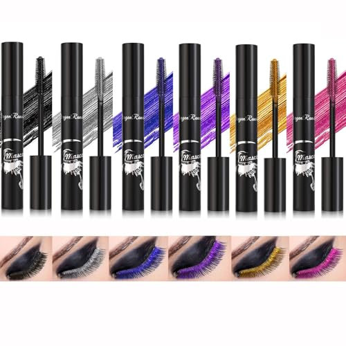 6 Farben Farbige Mascara Wasserdicht Schnell Trockene Wimpern Lang anhaltend Charmant Voluminös Cruelty Free Vegan Eye Makeup