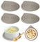 LUFEIS Microwave Plate Warmers, Pack of 4 Silicone Microwave Mats, Heat Resistant Microwave Trivet Mat for Warming Dinner Plates, Multi-purpose Non-slip Silicone Mats for Microwave, Oven, Hot Pot