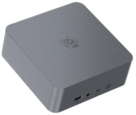 Beelink EQR5 Mini PC, Mini Ordinateur de Bureau avec AMD Ryzen 5 Pro 5650U (2,3-4,2 GHz, 6C/12T), 8 Go So-DIMM DDR4 + 500 Go M.2 PCIe 3.0x4 SSD, WiFi 6, BT 5.2, Double HDMI, Double LAN 1000 Mbps