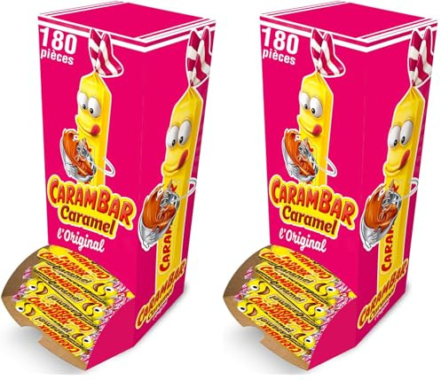 Carambar Bonbons Caramel Boite 180 Pièces (Lot de 2)