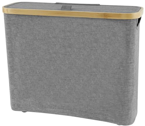 Toilet Roll Storage Stand, Toilet Roll Storage Basket with Side Window and Lid, Multifunctional Toilet Roll Paper Storage Holder Organiser, Free Standing Box Unit Organizer for Bathroom RV