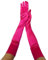krautwear Damen Satin Handschuhe Abendhandschuhe (52 cm) in vielen Farben (1, Pink, One Size)