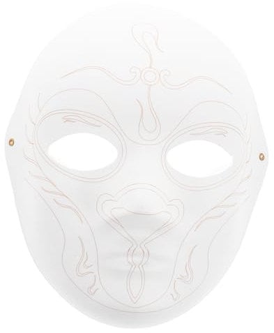 DEARMAMY Zellstoff-Maske faschingsmasken kinderschminke Maskenparty Masken für Kindergeburtstage Maskenmalerei leere Gesichtsmaske Party-Cosplay-Masken Halloween-Gesichtsmaske Weiß