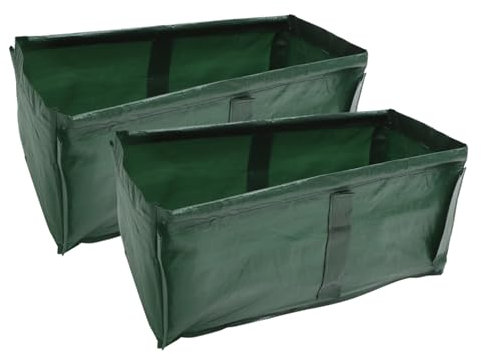 Yardwe 60x30x25cm Rechteckige Pflanzsäcke 2 Stück Grüne Pflanzsäcke Atmungsaktiv Leicht Zu Reinigen