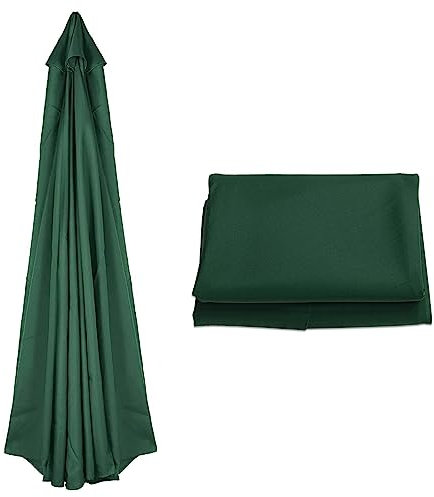 UUDQCD Toile De Rechange pour Parasol, Rechange Toile De Parasol Rond (2m/2.7m/3.0m) 8 Baleines 6 Baleines pour Jardin/Piscine/Terrasse/Parapluie en Porte-à-Faux (Vert,2m/6-Ribs)