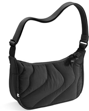 tomtoc 3,5L Puffer Sling Crossbody Bag Damen, Modische Nylon Moon Bag Damen mit Gut Sitzendem Schulterriemen, Passend für Mobiltelefon & Tägliche Essentials, Handtasche mit Innenfächern