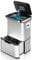 Hom&Com – Cubo de Basura Reciclaje 60L – Papelera Automática de Cocina con Sensor – 3 Compartimentos, Ozonizador, Soft-Close y Filtro Antiodor (Plata)