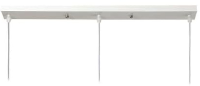 DESHOME L 60cm Lampenbaldachin 3 Loch Baldachin Lampe Weiß Metall Deckenrosette Matt Abdeckung Baldachin für 3 Lampen Kabelabdeckung Deckenbaldachin, für Hängeleuchte Deckenleuchte