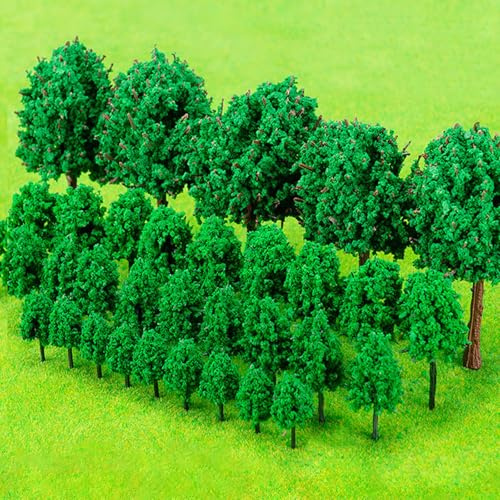 Lot de 50 Arbres Miniatures, Modèle Arbre en Plastique, Modèle Train Arbres | Mixte Modèle Arbres, Modèle Arbres, pour Paysage de Bricolage, Paysages Miniatures, Table de Sable, Modèle Paysage, 3- 9 cm