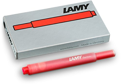 LAMY T10 15er Set Tintenpatronen mit großem Tintenvorrat - geeignet für alle Lamy Patronenfüllhaltermodelle - Inhalt 1,25ml je Patrone - 5 Stück pro Päckchen - Tintenfarbe rot