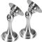 Door Stops 2 Pack, Magnetic Door Stoppers, No Driiling, Stainless Steel Door Catch Holder with Double-Sided Adhesive Tape, Silver