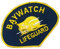 GK Baywatch Rettungsschwimmer Life Guard Aufnäher zum Aufbügeln, Gelb, Rechteckig, 9.5 cm x 8, 1 Stück