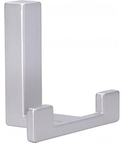 SIRO Kleiderhaken Rheinau, Modern, Design, Druckguss alufarbig pulverbeschichtet, 61 mm x 40 mm x 70 mm, LA 31 mm, 2325/PB21