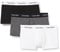 Calvin Klein Low Rise Trunk 3Pk, Boxer a Vita Bassa Uomo, Multicolore (White/B&W Stripe/Black), L
