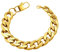 ChainsHouse Damen Armband Gold Panzerkette Armband für Frauen Edelstahl Gliederarmband 13mm Gliederkette Armbänder 21cm Kubanisch Kettenarmband Vergoldete Armkette Armreif Modeschmuck für Verlobung
