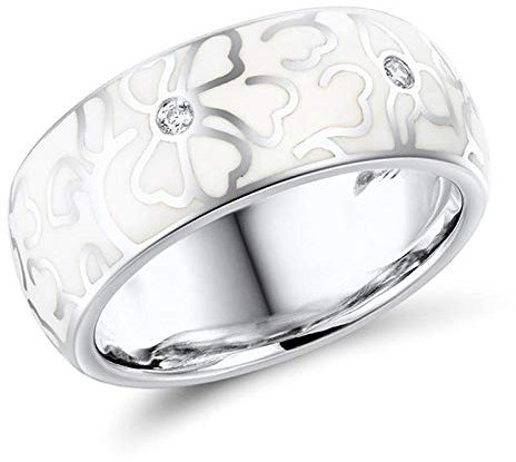 Ringe Für Retro Handgemachte Keramik Ring Frauen Elegante Weiße Blumen Imitation Porzellan Ring Hochzeit Jewelry 9