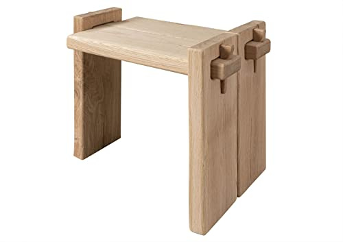 MASSIVMOEBEL24.DE Nachttisch Eiche Natur geölt Oak Heart #11 | 56x34x45 cm (BxTxH) 11 kg Boho montiert vollmassiv