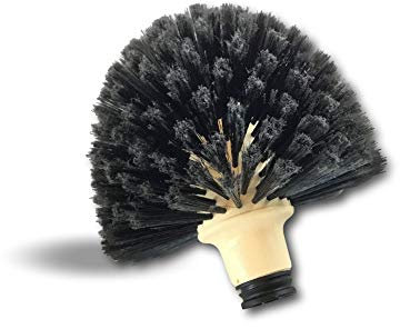 Tête de loup brosse boule | Lot de 6 | Vinyl fleuré | Tête Ø 180 mm à douille vissante | Version professionnelle | Nettoyage poussière toiles d'araignées moutons | Plafonds coins | Kibros 101648x6