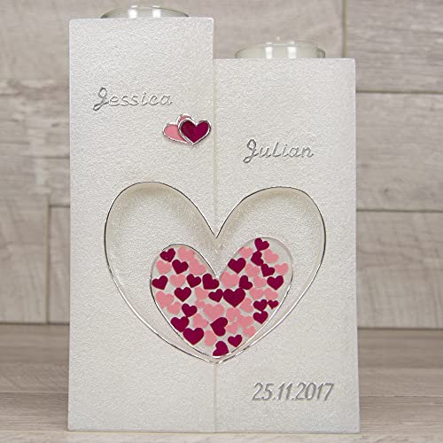 meinkerzenshop Hochzeitskerze NAUTIA mit Namen und Datum, individuell, persönlich u. handgemacht 17273