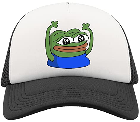 Hype Pepe The Frog Feels Good Man Half Mesh Trucker Cap Baseball Hat Snapback Black
