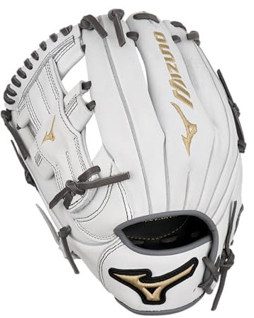 Mizuno Gmvp1150pf4w Guante de Bola, Mujeres, Blanco, Gris, 11,5