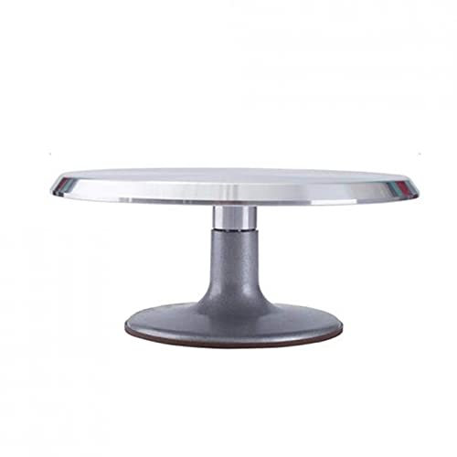 RONGJJ Piatto Girevole per Torta, Supporto per Torta Rotazione d'Argento per Torta Piatto per Torta in Metallo Decorativo Base Rotante per Tavolo per Decorare