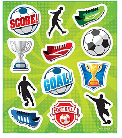 HENBRANDT 12 x Fußball-Stickerbögen.