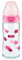 NUK First Choice+ Glas-Babyflasche mit Temperature Control, kiefergerechter Trinksauger, 240ml, 0-6 Monate, rosa