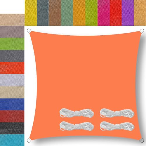 sun sail shade Waterproof Rectangle 95% UV Block Breathable garden sail canopy waterproof for Garden shade Patio Lawn Activities Canopy Orange 1.5x2.5m