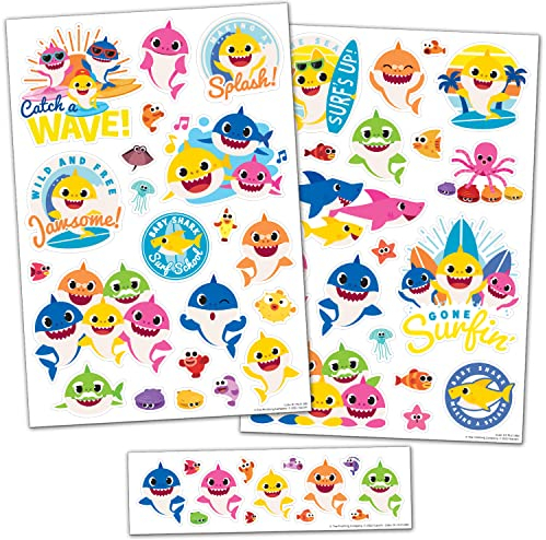Baby Shark Vinyl Dekor Wandaufkleber | Perfekt zum Dekorieren von Kinderzimmern und Möbeln, transparente Bordüren