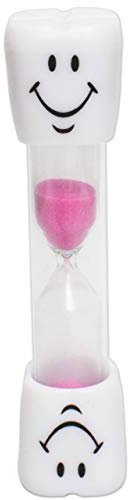 Temporizador de cepillo de dientes para niños ~ Temporizador de arena de sonrisa rosa de 2 minutos para cepillar los dientes de los