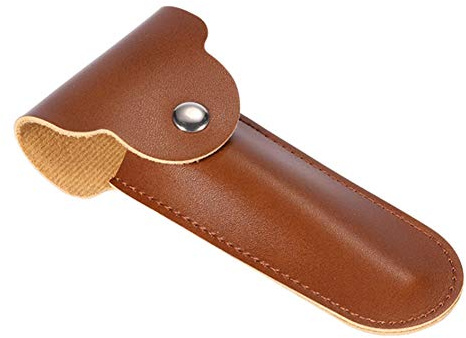 OWLEEN Etui Reisehalter Doppelkante Rasierhobel Behälter PU Leder Tasche