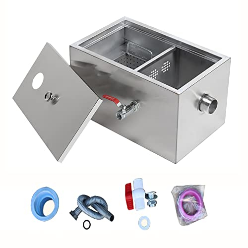 Intercepteur de Graisse, Bac à Graisse, Piège à Graisse Commercial, Séparateur Graisse en Acier Inoxydable avec Chicanes Amovibles, Piège à Graisse Sous Évier pour Restaurant, Cuisine, Maison ( Size :
