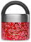 QWETCH - Thermobehälter für Essen mit Griff - 850 ml Rote Blumen - Lunchbox Edelstahl Isotherm - 5h Heiß & 7h Kalt - Auslaufsicher & BPA-frei