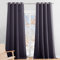 PONY DANCE Tende Soggiorno Moderne 2 Pezzi - L 140 x A 245 cm Tende per Salotto Eleganti Tenda Oscurante da Interno con Anelli Tende Camera da Letto Tende Casa, Viola Grigiastro