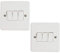 Body-Plus 3 Gang 2 Way Light Switch - White Electric Curved Edge Light Switches with Screws - 250 V A.C, 10AX Electrical Wall Light Switch for Home, Office, Industries, etc (2PCS)